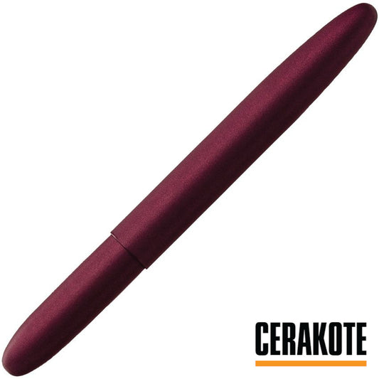 Fisher Cerakote Bullet Space Pen Black Cherry with Moonscape Box