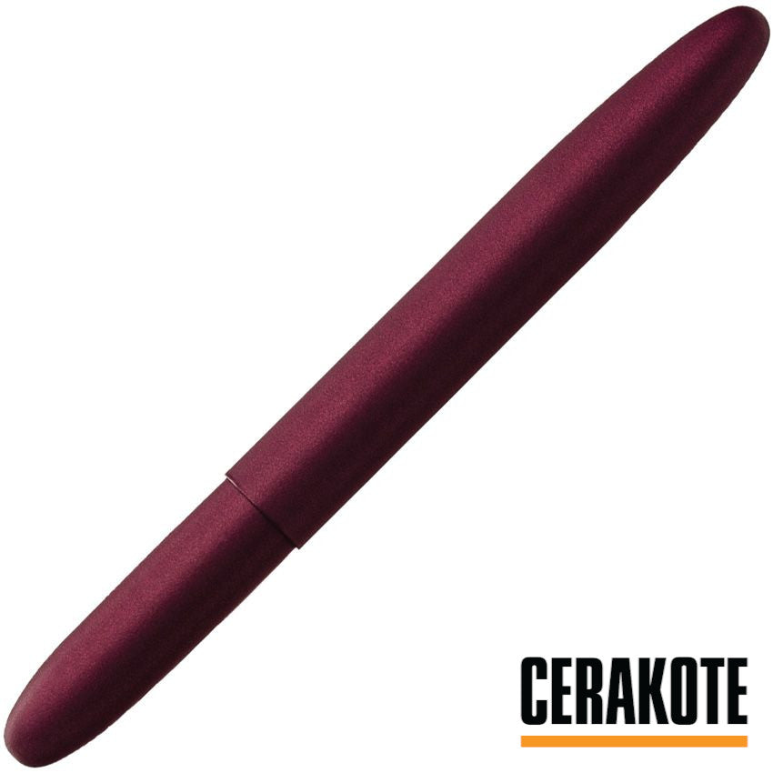 Fisher Cerakote Bullet Space Pen Black Cherry with Moonscape Box