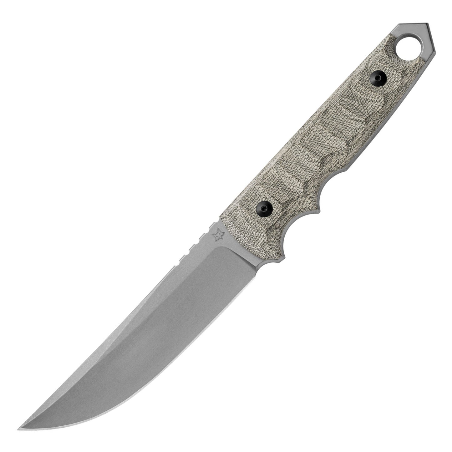 Fox Ryu 5.12" Niolox Stonewashed Green Canvas Micarta G10 Fixed Blade Knife FX-634 MOD