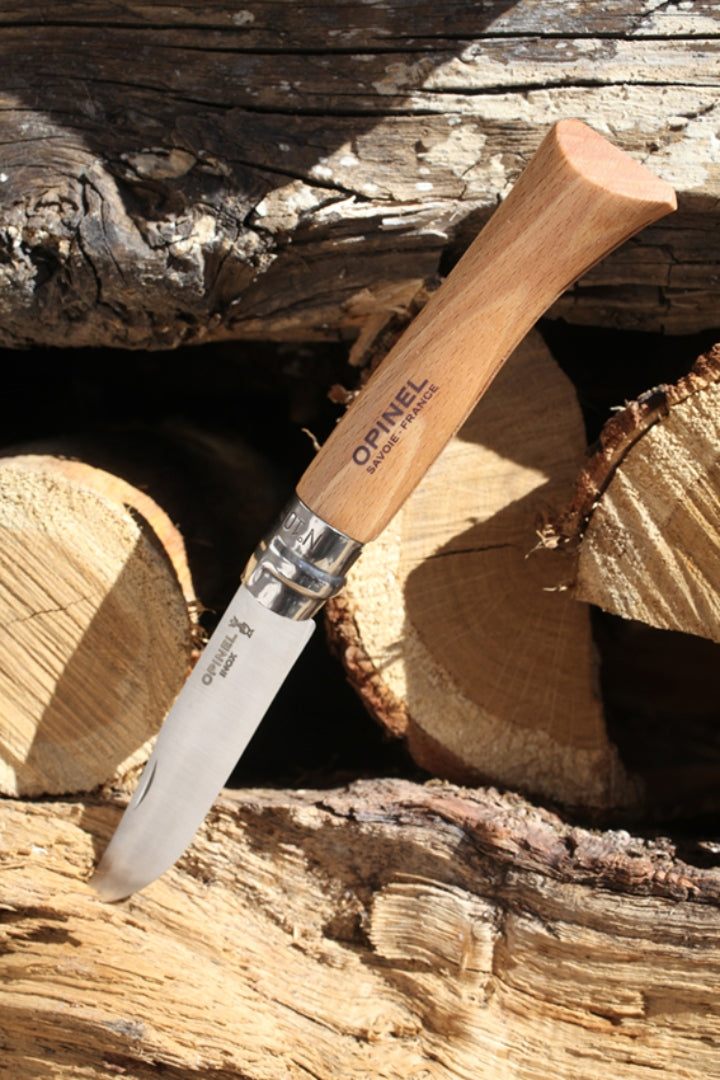 Opinel No.10 Traditional 3.92" Stainless Folding Knife - Made in France