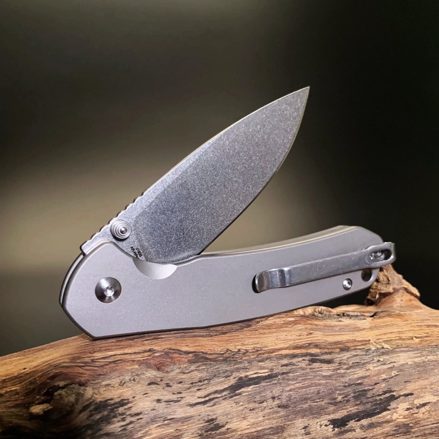 CJRB Pyrite 3.11" AR-RPM9 Titanium Button-Lock Folding Knife J1925-TI