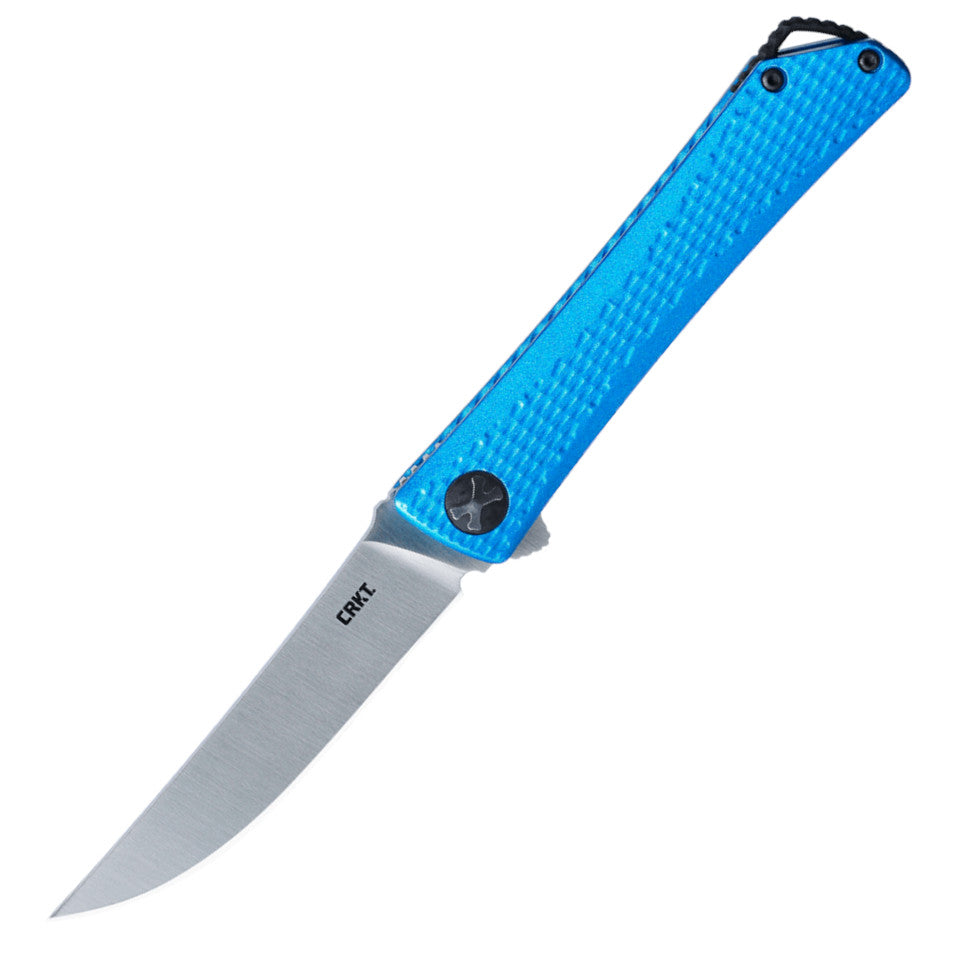 CRKT Kalbi 3.28" Acuto 440 IKBS Blue Aluminum Folding Knife - Jeff Park Design - 7540