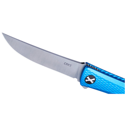 CRKT Kalbi 3.28" Acuto 440 IKBS Blue Aluminum Folding Knife - Jeff Park Design - 7540