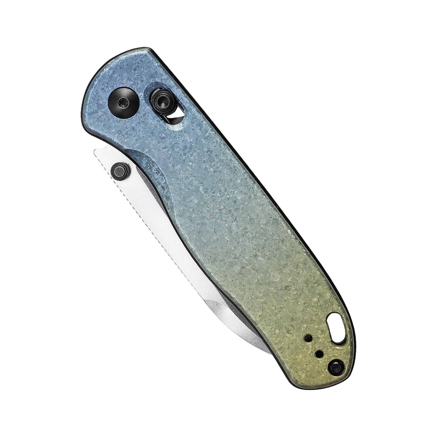 Kizer Drop Bear Clutch-Lock 2.99" LC200N Yellow/Blue Titanium Folding Knife Ki3619A3