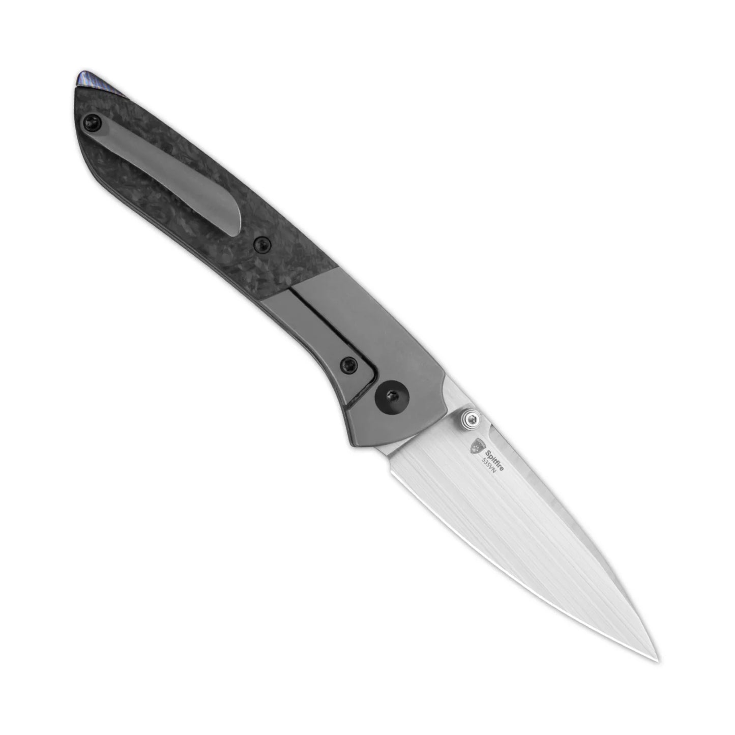 Kizer Spitfire 3.27" S35VN Titanium Carbon Fiber Folding Knife Ki3690A1
