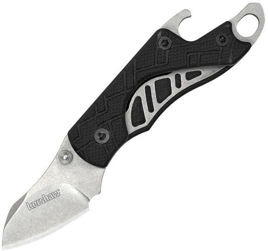 Kershaw Cinder 1.4" Stonewashed "Key Chain" Folding Knife with Bottle Opener 1025
