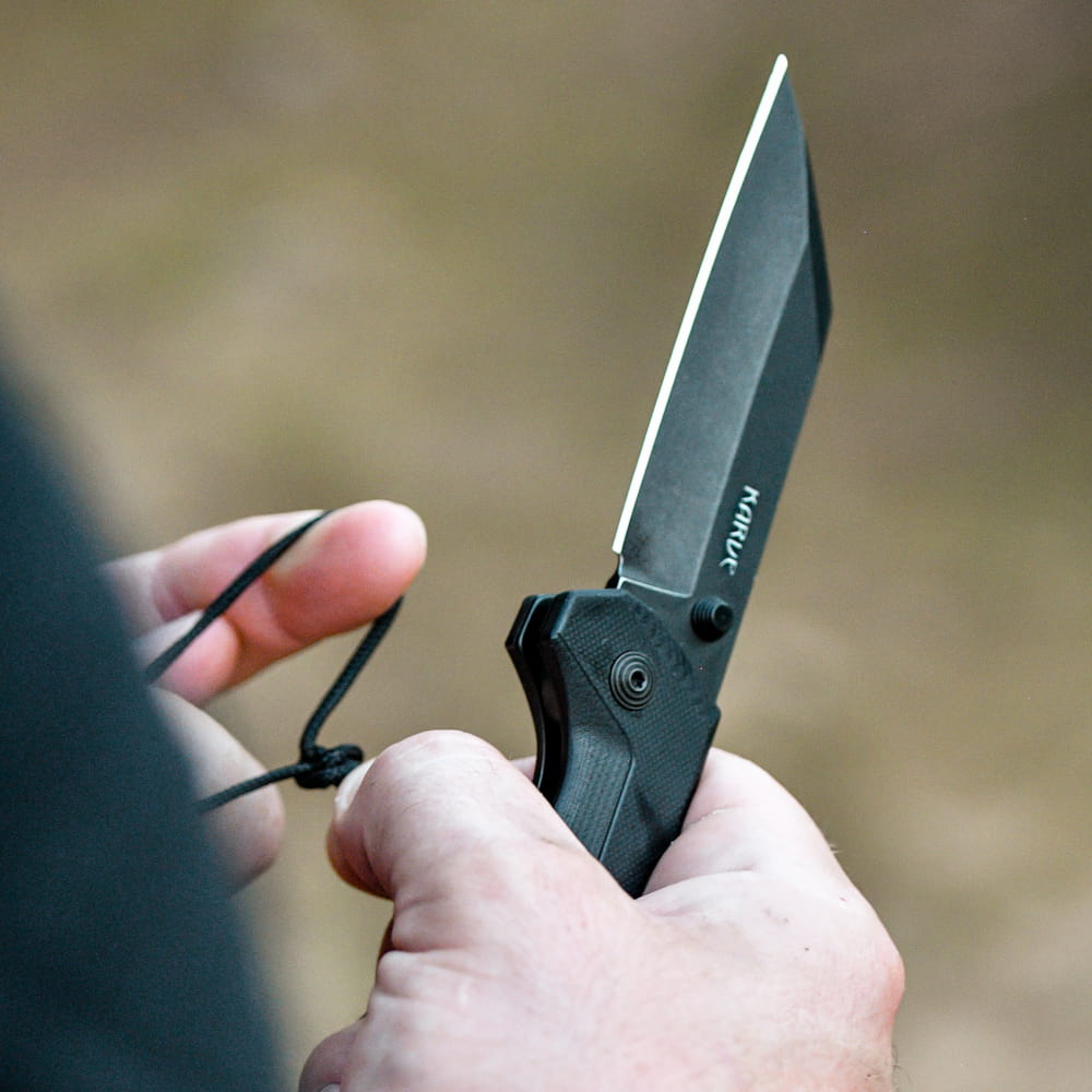 Cold Steel Karve 3.75" AUS10A Black Atlas Lock Folding Knife FL-38VK