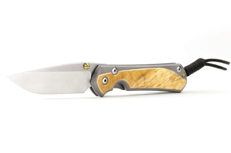 Chris Reeve Large Sebenza 31 Box Elder 3.61" CPM Magnacut Titanium Folding Knife L31-1108