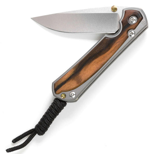 Chris Reeve Large Sebenza 31 Macassar Ebony 3.61" CPM Magnacut Titanium Folding Knife L31-1116