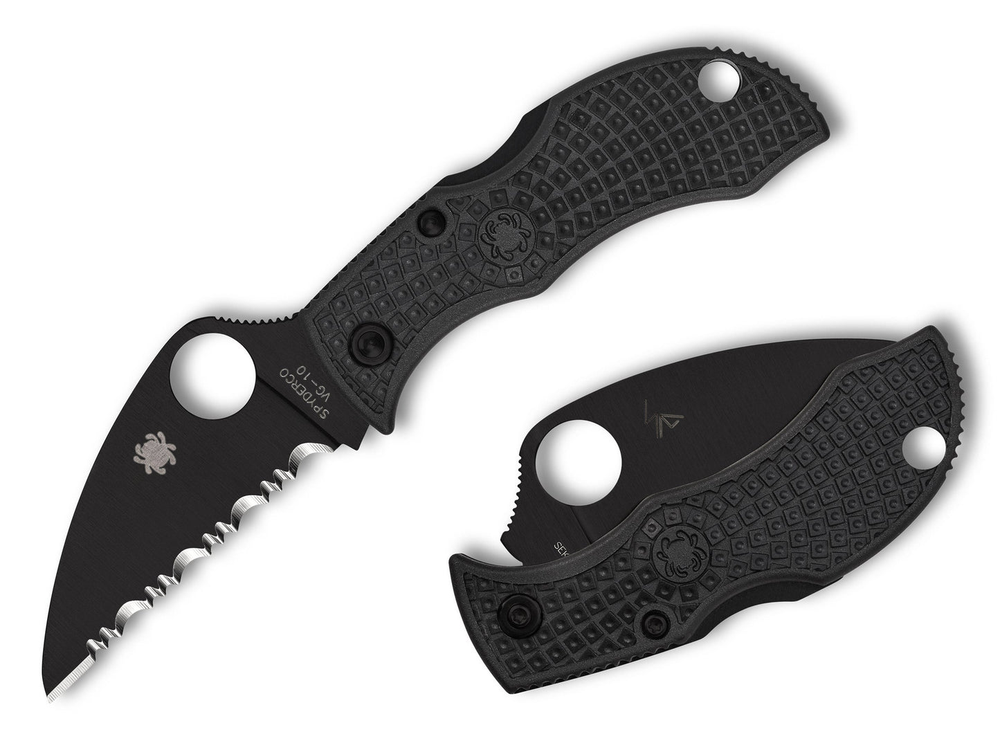Spyderco Manbug Wharncliffe 1.91" VG-10 Black TiCN SpyderEdge Folding Knife MBKWSBK