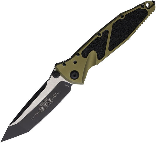 Microtech SOCOM Elite T/E 4" M390MK Two-Tone OD Green Aluminium Folding Knife