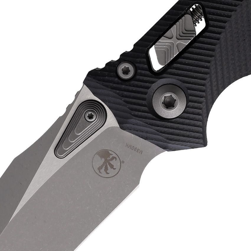 Microtech Amphibian Ram-Lok 3.9" M390MK Apocalyptic Black Fluted G10 Folding Knife