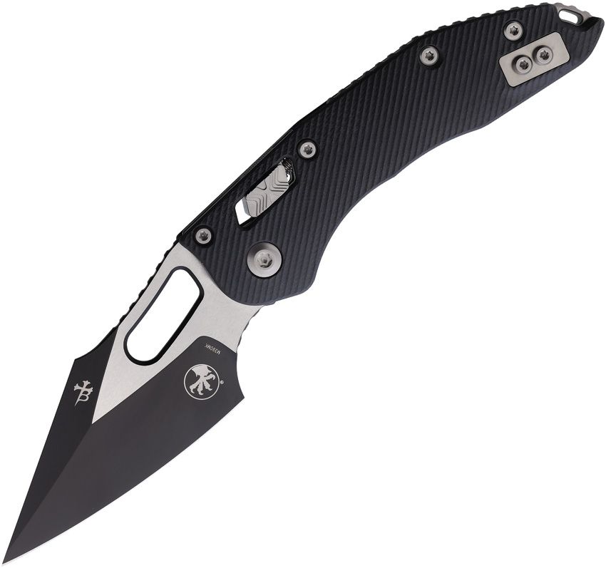 Microtech Stitch Ram-Lok 3.7" M390MK Two-Tone Black Fluted G10 Folding Knife