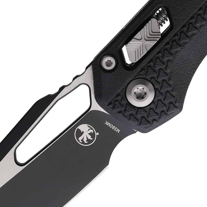 Microtech MSI Ram-Lok 3.9" M390MK Two-Tone Black Tri-Grip Polymer Folding Knife
