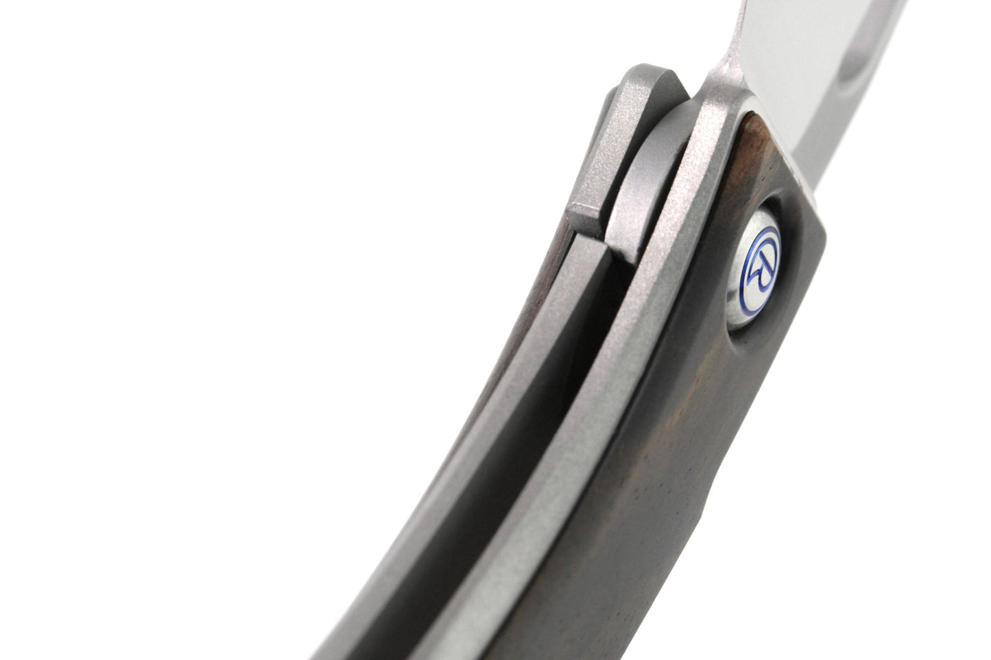 Chris Reeve Mnandi Macassar Ebony 2.74" CPM Magnacut Titanium Folding Knife with Leather Sheath MNA-1016