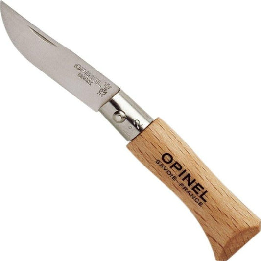 Opinel No.2 Traditional 1.38" Stainless Folding Knife - Made in France