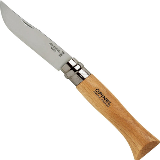 Opinel No.8 Traditional 3.35" Stainless Folding Knife - Made in France