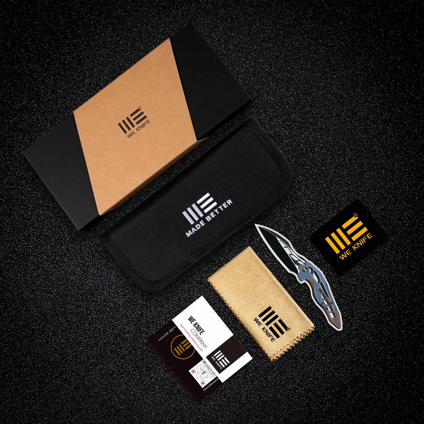 WE Speedliner 3.39" CPM 20CV Twill Carbon Fiber Folding Knife by Tashi Bharucha WE22045B-1