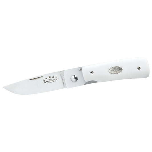 Fallkniven RL1ey (Elforyn) 2.76" Elmax White Elforyn Folding Knife with Pouch