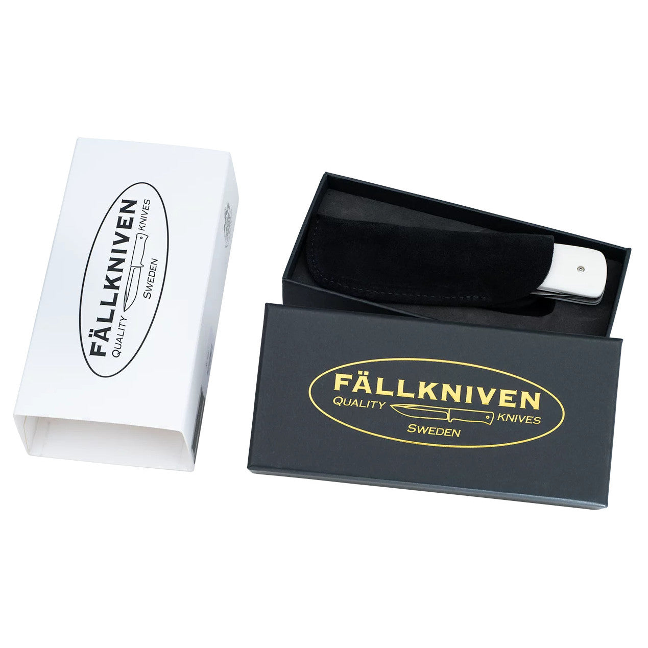 Fallkniven RL1ey (Elforyn) 2.76" Elmax White Elforyn Folding Knife with Pouch