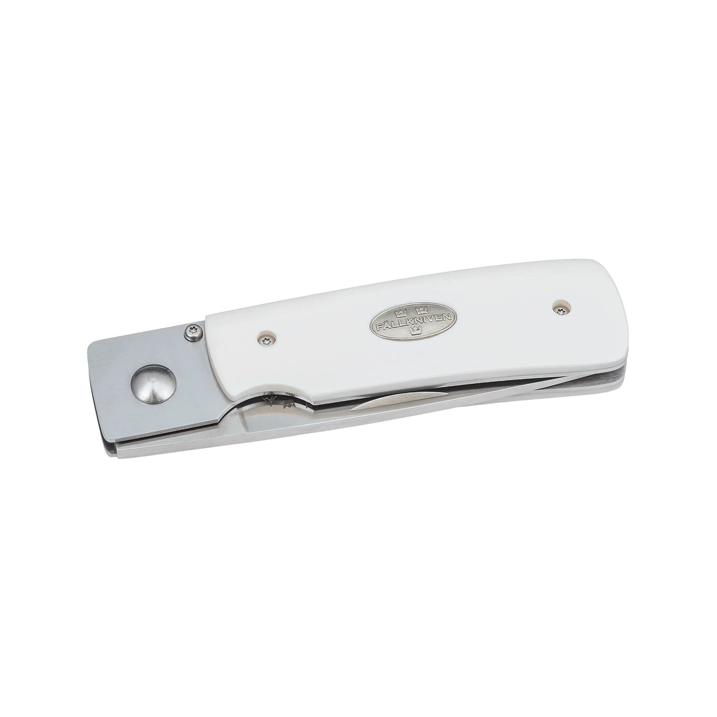 Fallkniven RL1ey (Elforyn) 2.76" Elmax White Elforyn Folding Knife with Pouch
