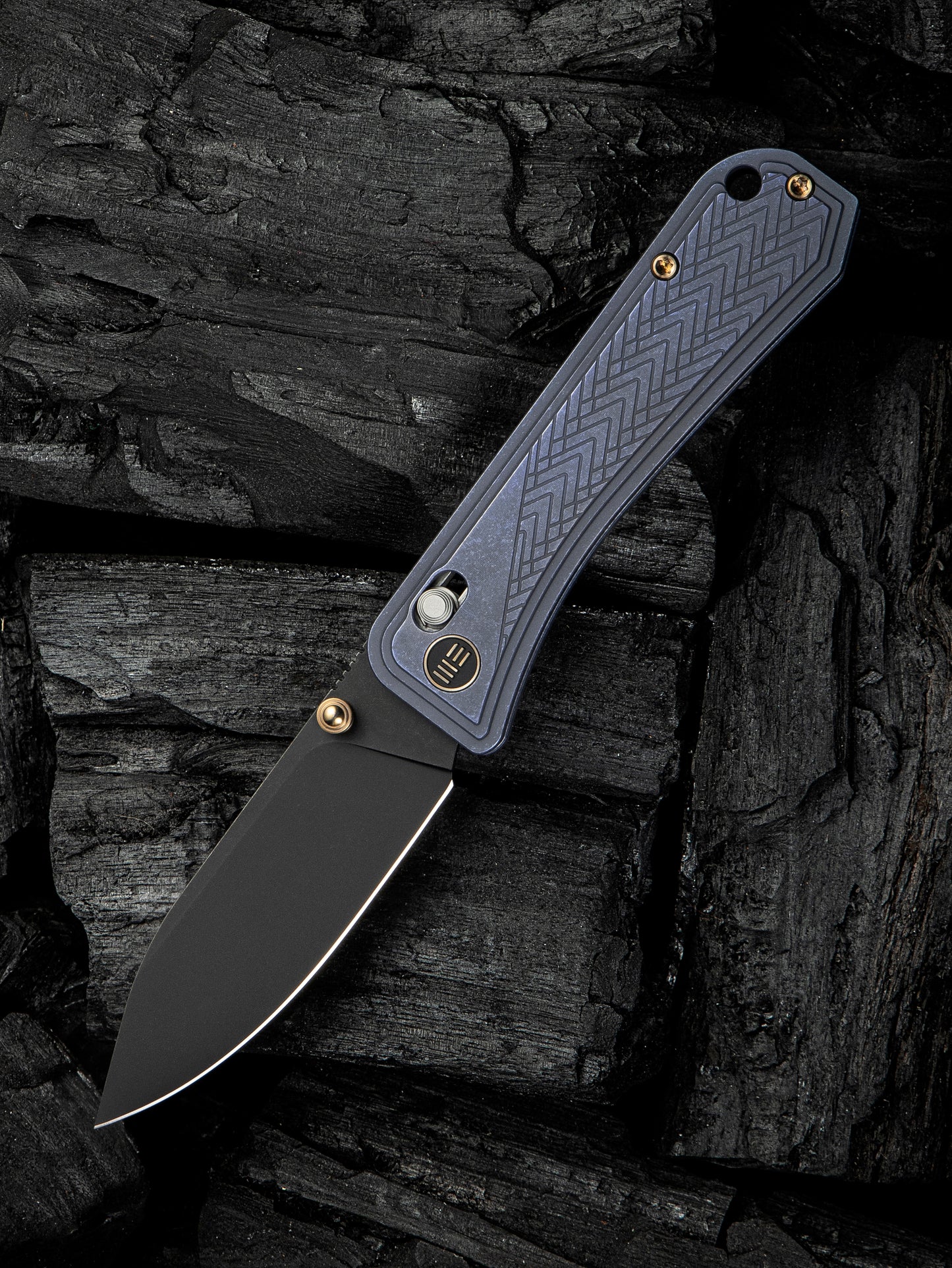 WE Knife Bougie Banter 2.91" CPM S45VN Blue Titanium Folding Knife WE24009-1
