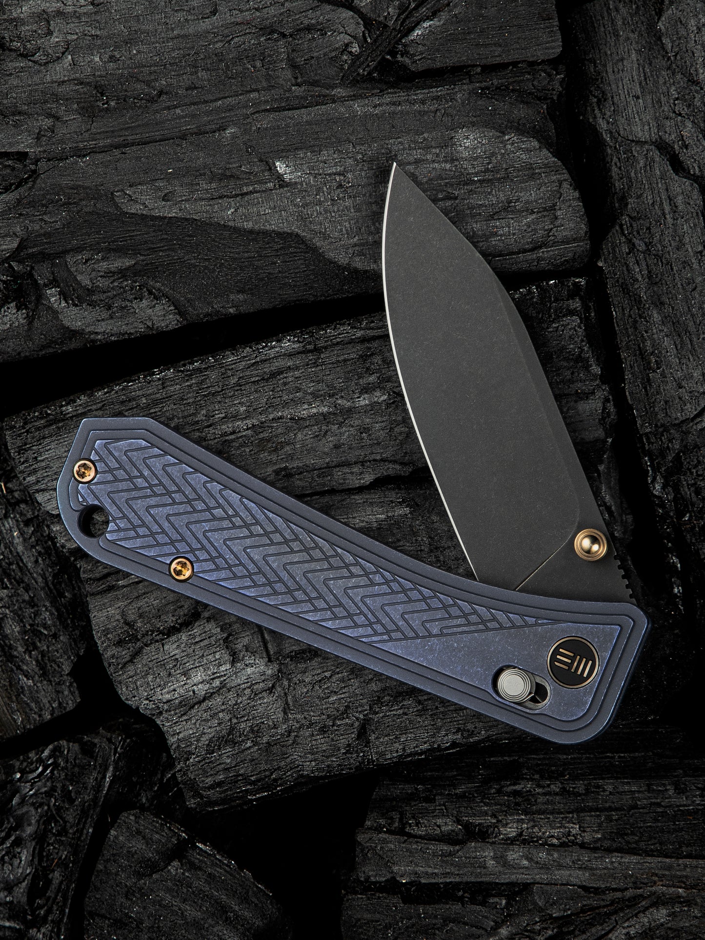 WE Knife Bougie Banter 2.91" CPM S45VN Blue Titanium Folding Knife WE24009-1