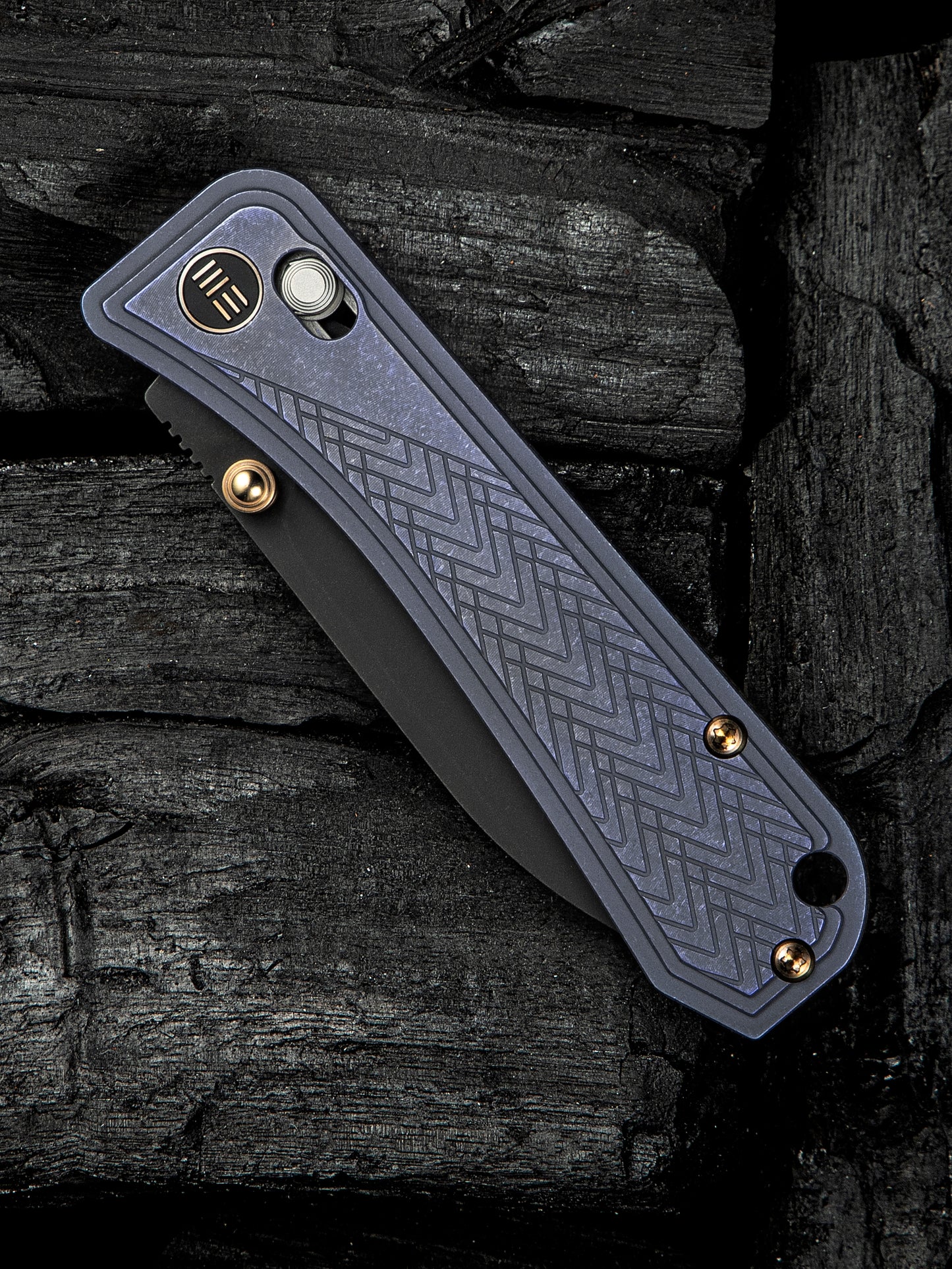 WE Knife Bougie Banter 2.91" CPM S45VN Blue Titanium Folding Knife WE24009-1