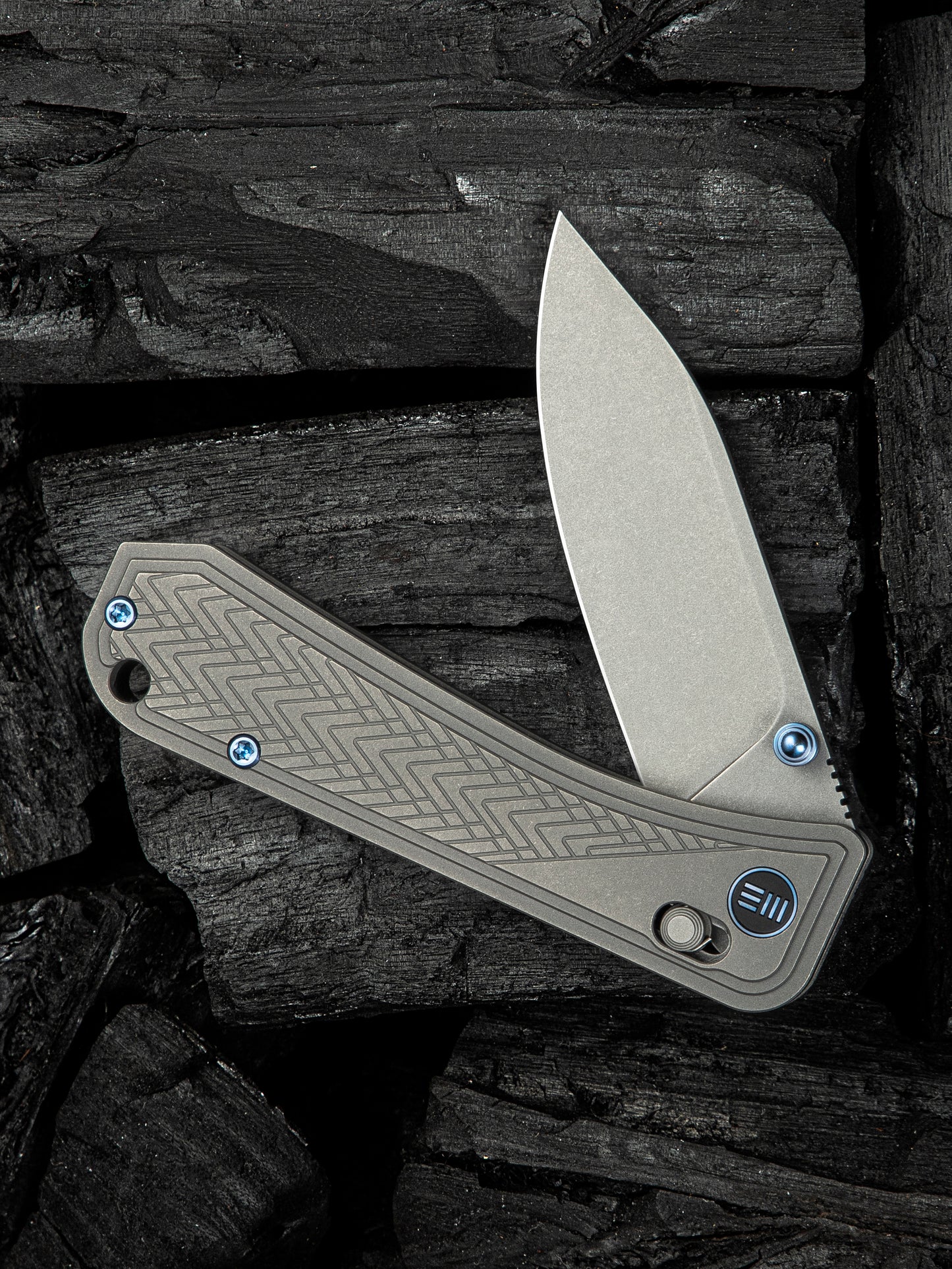 WE Knife Bougie Banter 2.91" CPM S45VN Gray Titanium Folding Knife WE24009-2