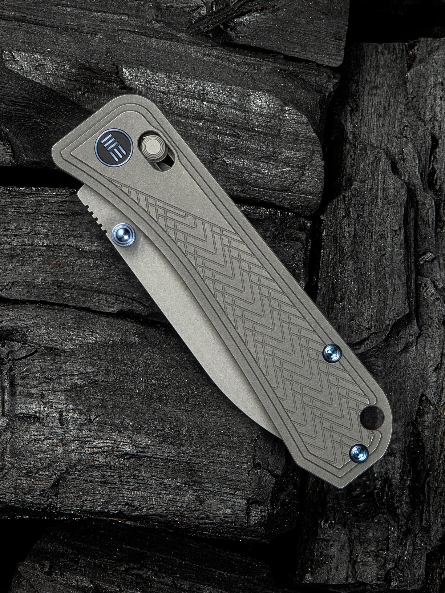 WE Knife Bougie Banter 2.91" CPM S45VN Gray Titanium Folding Knife WE24009-2