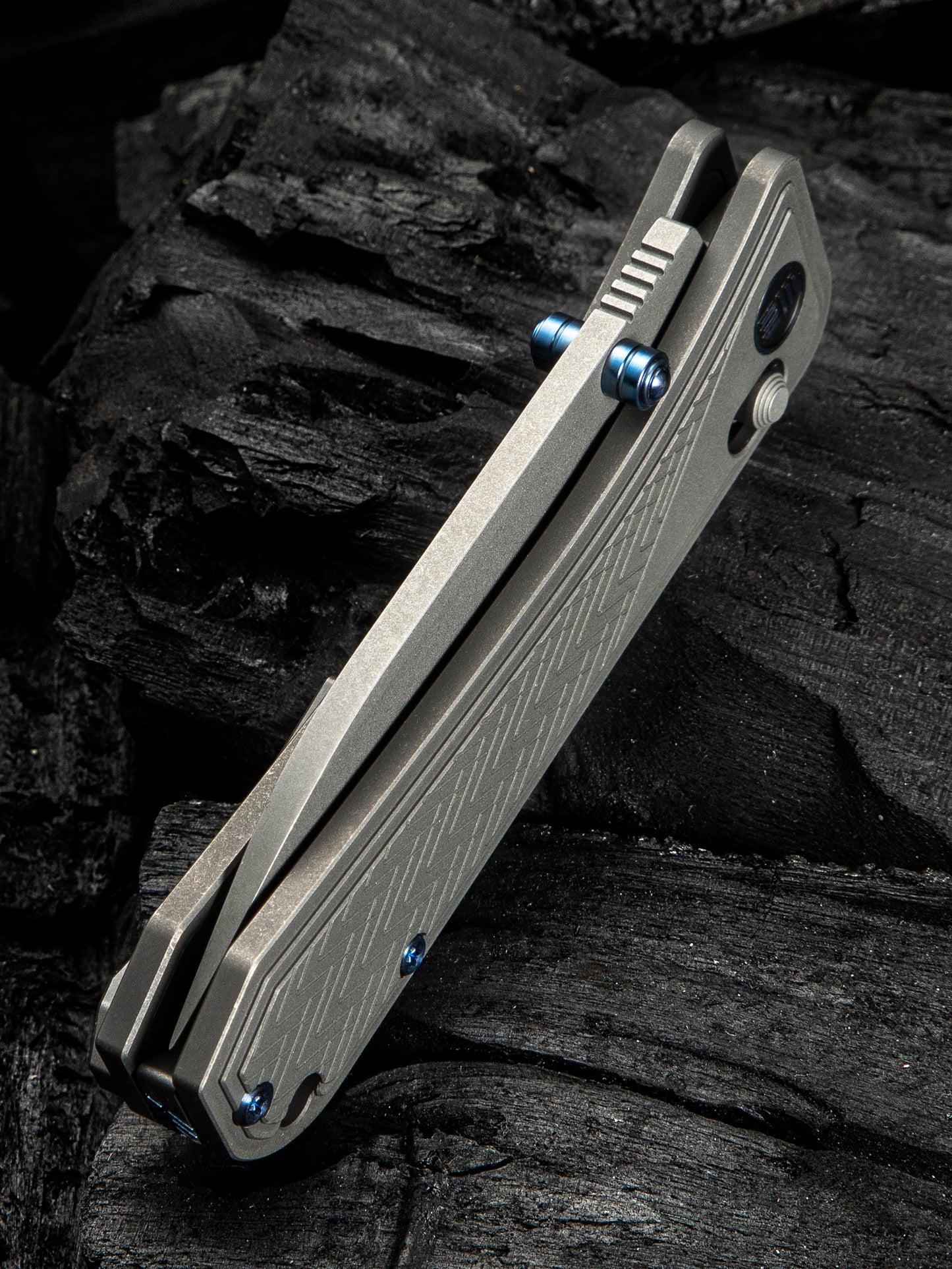 WE Knife Bougie Banter 2.91" CPM S45VN Gray Titanium Folding Knife WE24009-2