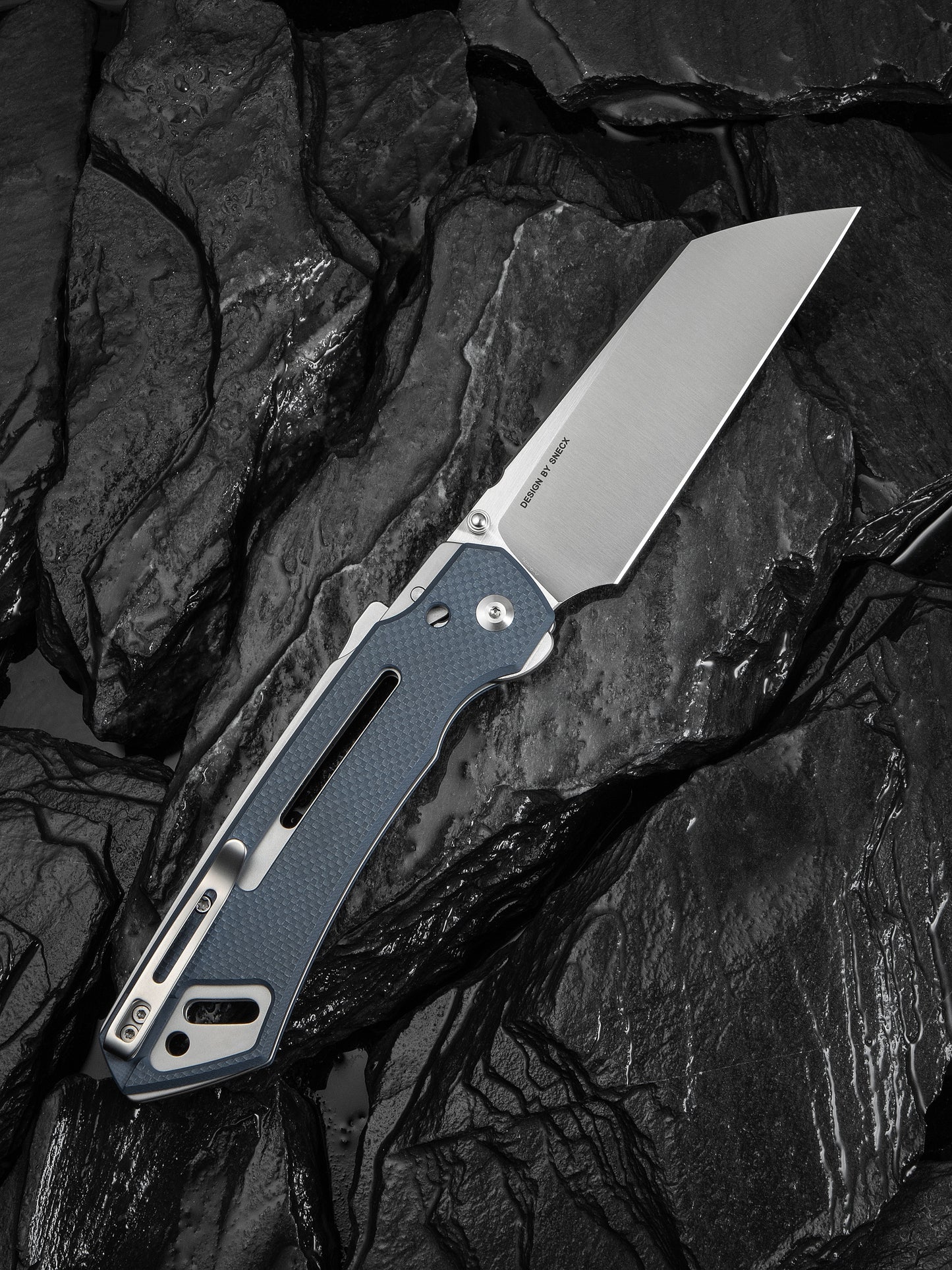 Civivi Buster FG 4.2" Nitro-V Neutral Blue G10 Folding Knife by Snecx C24052-2