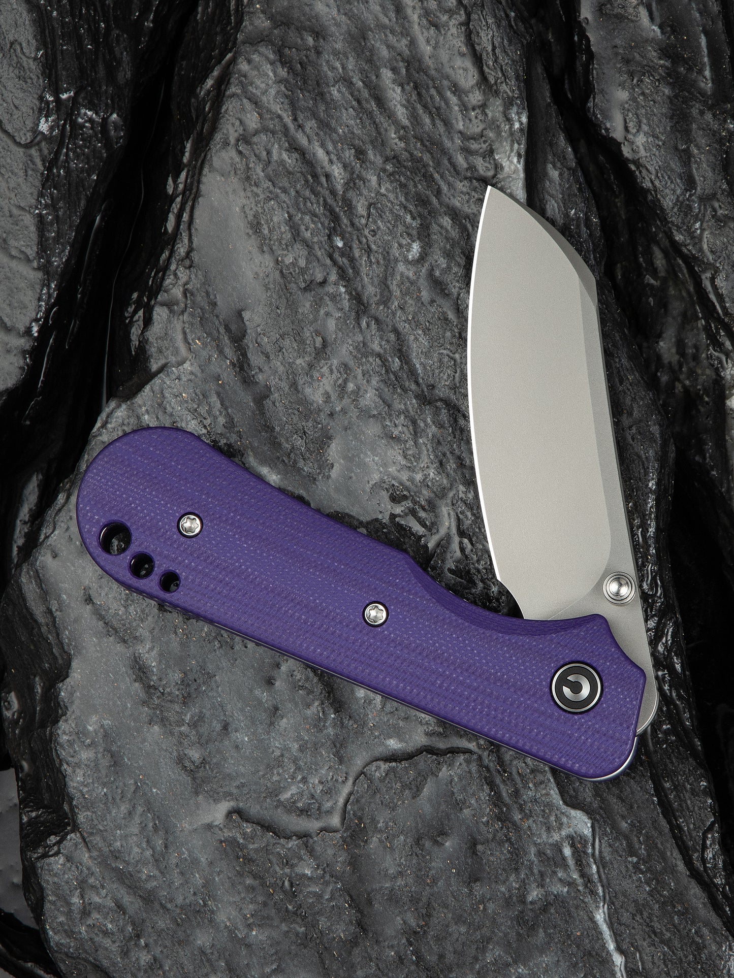 Civivi Crabby 2.7" Sandvik 14C28N Purple G10 Folding Knife by Ken Onion Jr C24055-2