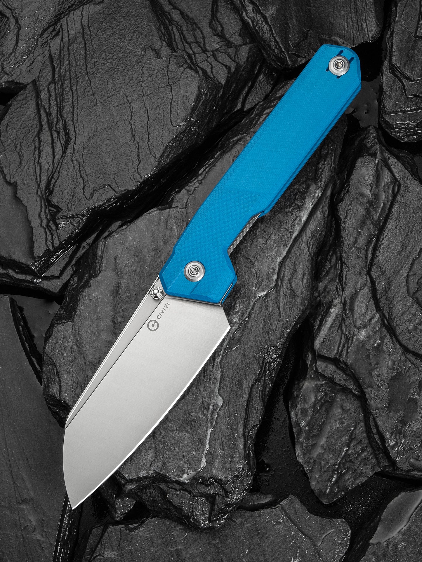 Civivi Hid 4.14" Sandvik 14C28N Blue G10 Folding Knife by Ostap Hel C23008-5