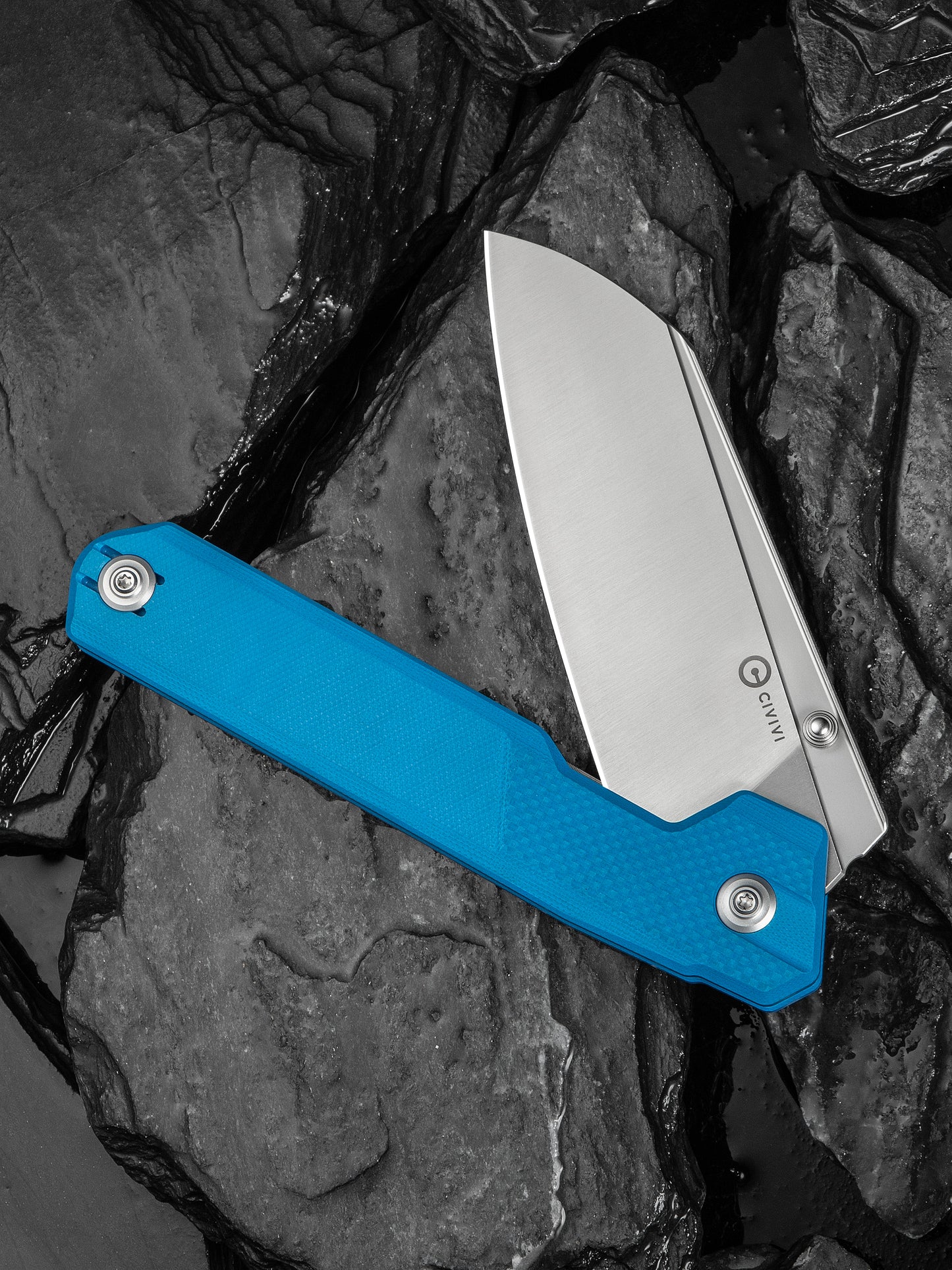 Civivi Hid 4.14" Sandvik 14C28N Blue G10 Folding Knife by Ostap Hel C23008-5