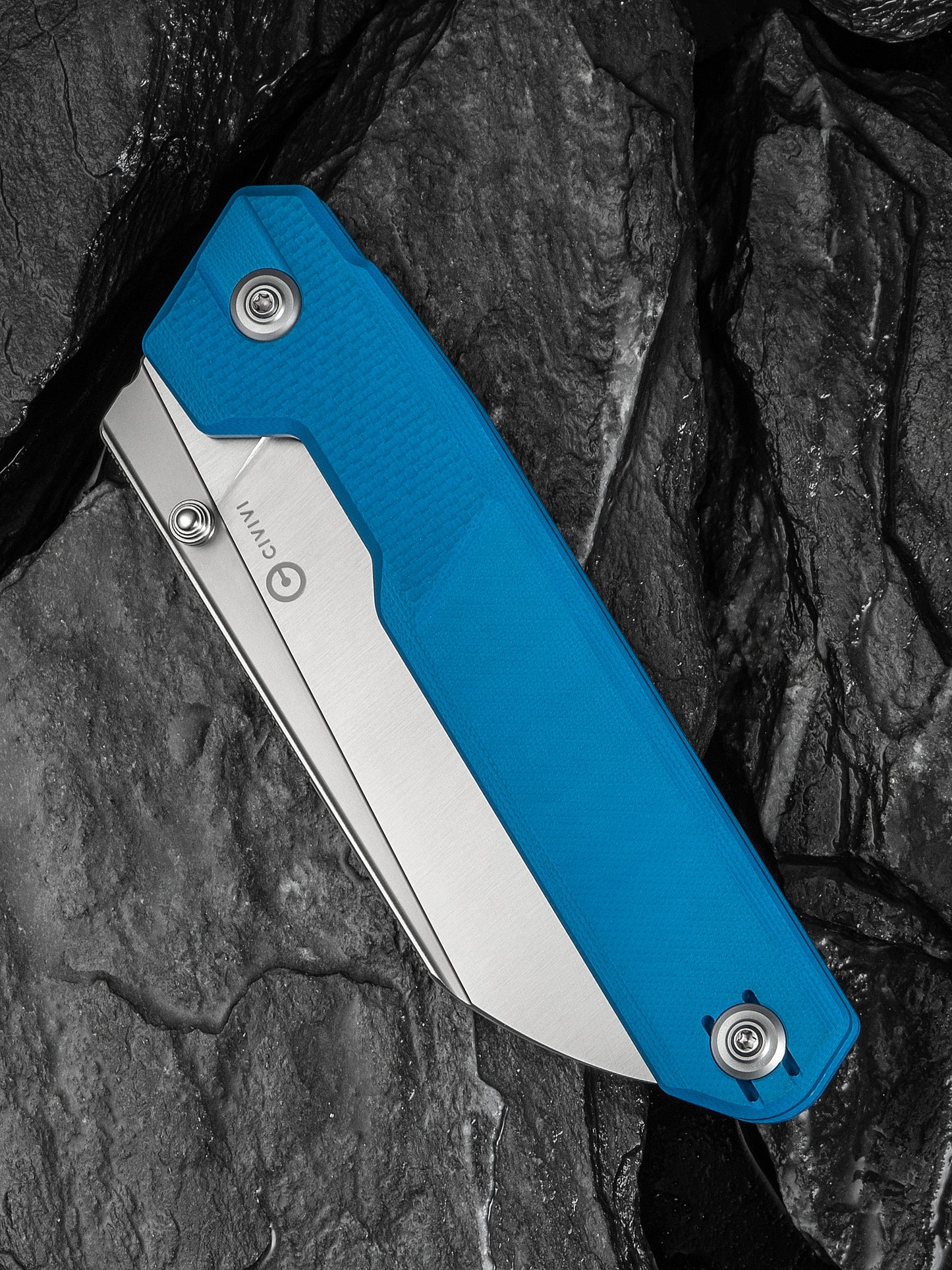 Civivi Hid 4.14" Sandvik 14C28N Blue G10 Folding Knife by Ostap Hel C23008-5