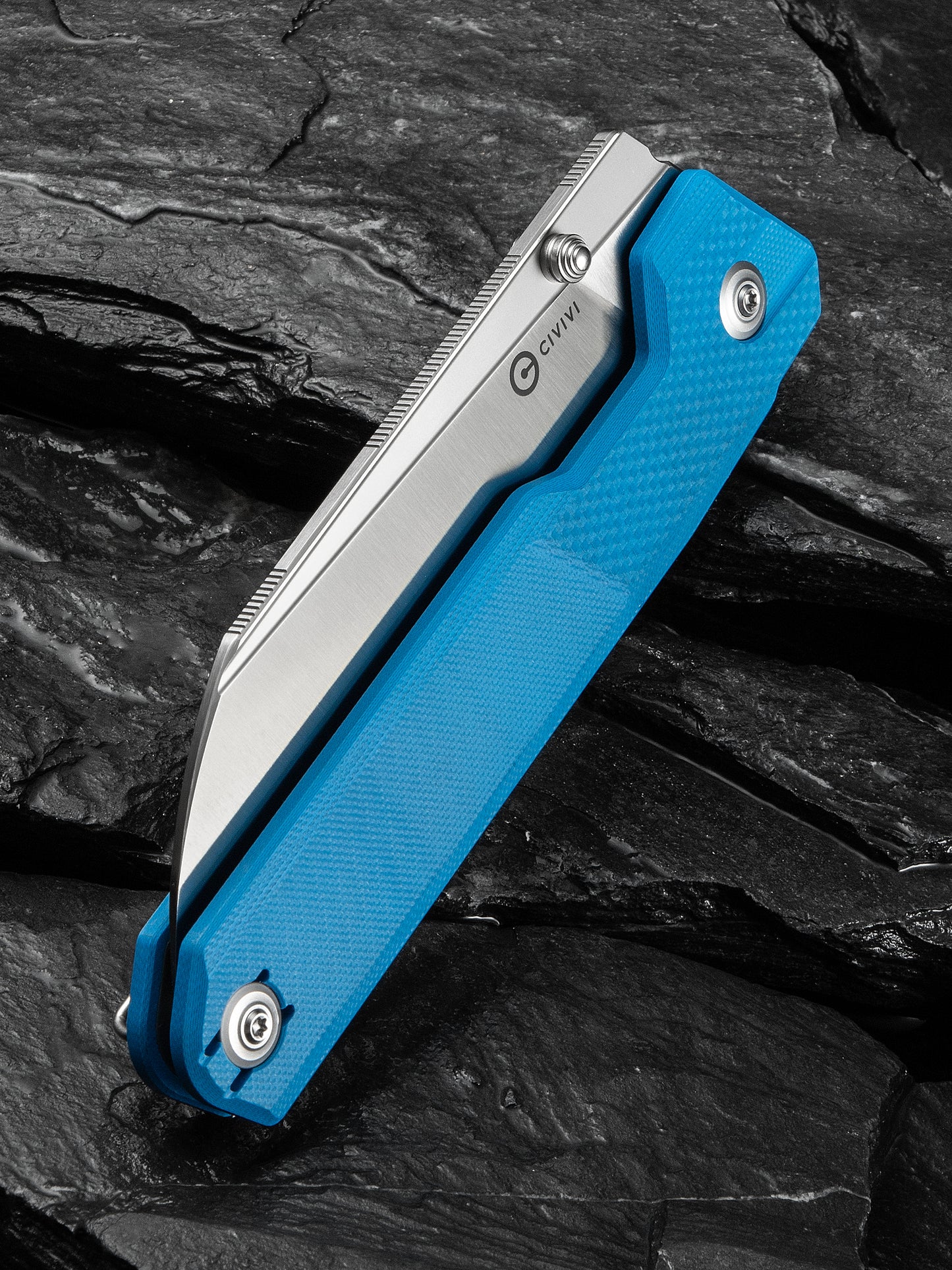 Civivi Hid 4.14" Sandvik 14C28N Blue G10 Folding Knife by Ostap Hel C23008-5
