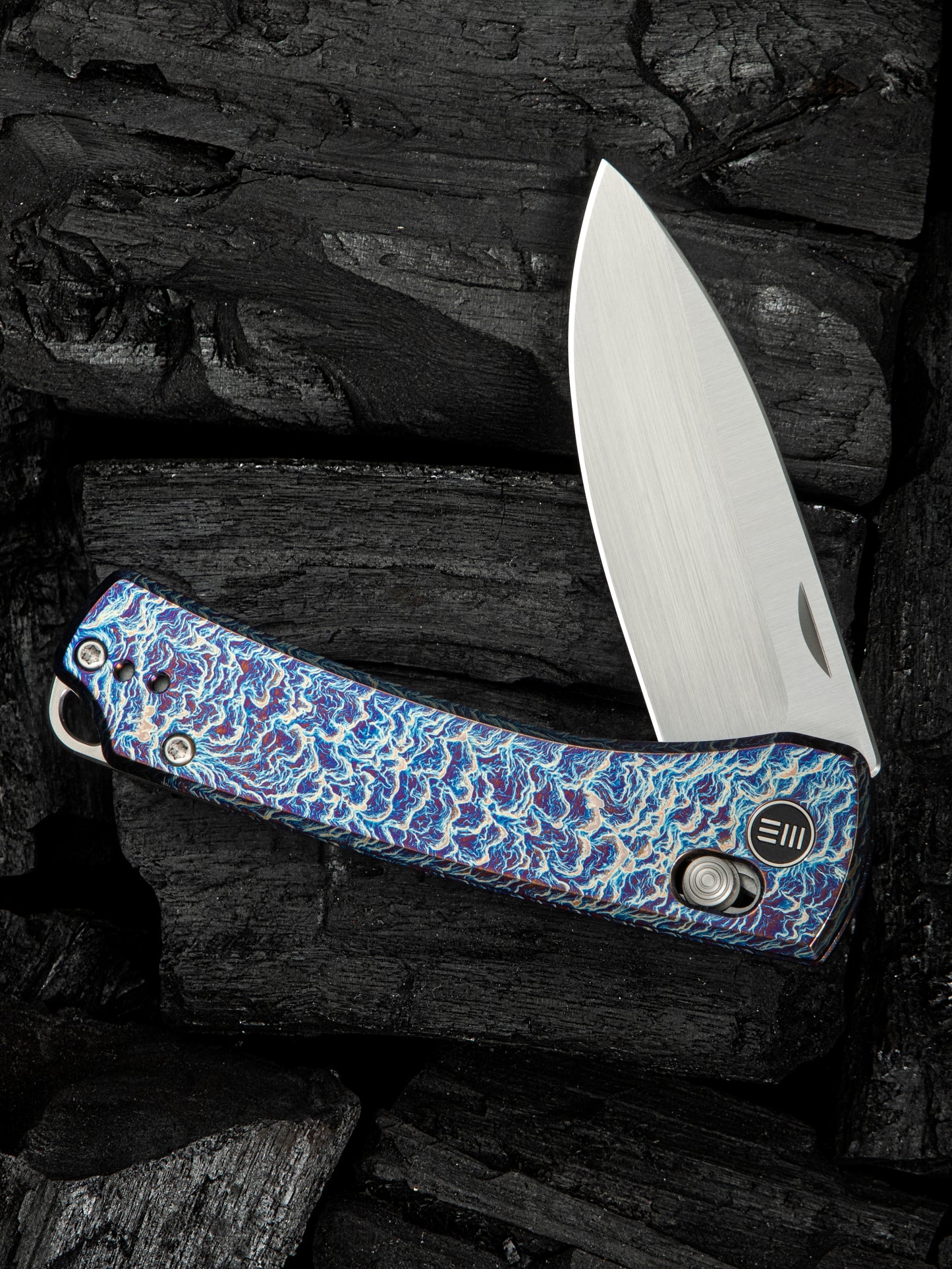 WE Nightblade 2.98" CPM 20CV Flamed Titanium Folding Knife by Dutch Bushcraft Knives WE22046-4