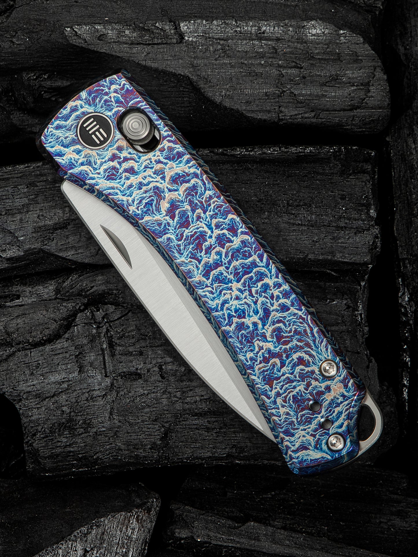 WE Nightblade 2.98" CPM 20CV Flamed Titanium Folding Knife by Dutch Bushcraft Knives WE22046-4