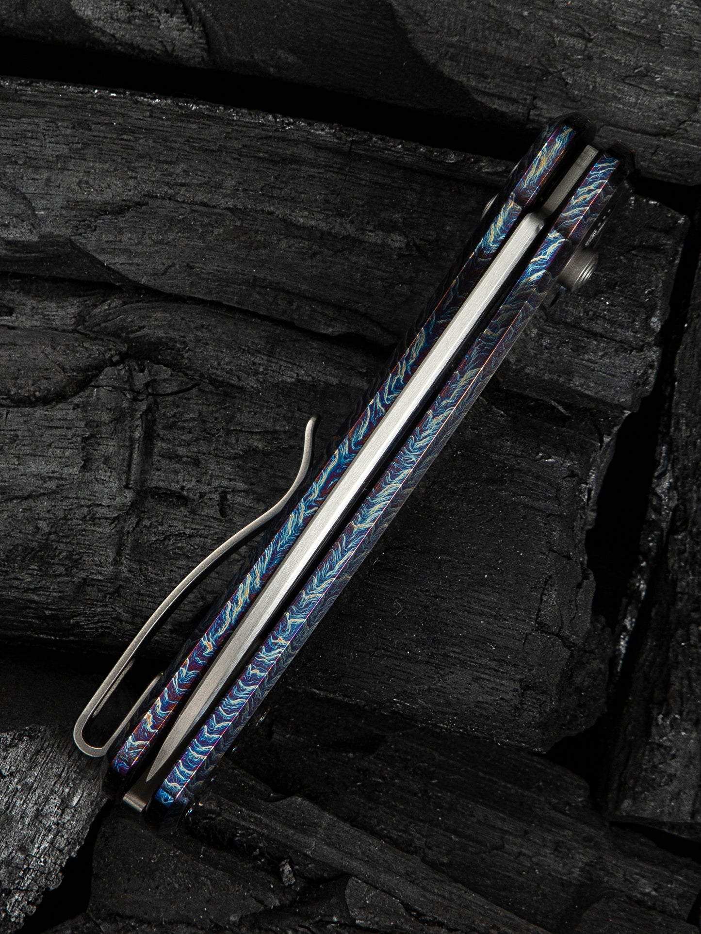 WE Nightblade 2.98" CPM 20CV Flamed Titanium Folding Knife by Dutch Bushcraft Knives WE22046-4