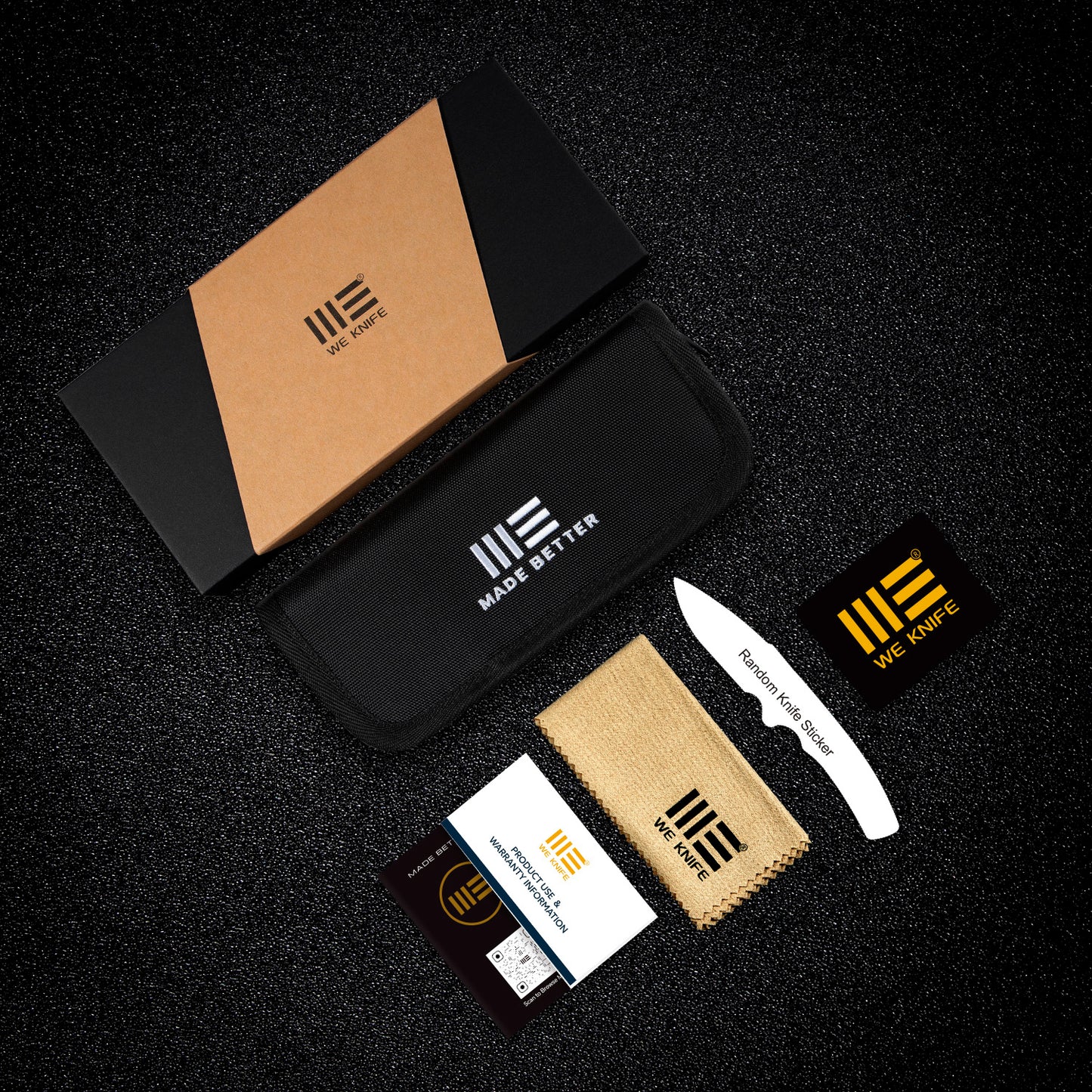 WE Tighe Down 4" Bohler M390 Gray Orange Peel Titanium Rose Carbon Fiber Folding Knife WE24054-2