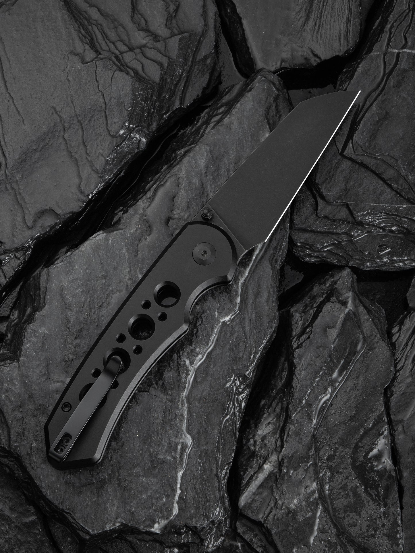 Civivi Pragma Prime 3.49" Sandvik 14C28N Black Aluminium Button Lock Folding Knife C24067-1
