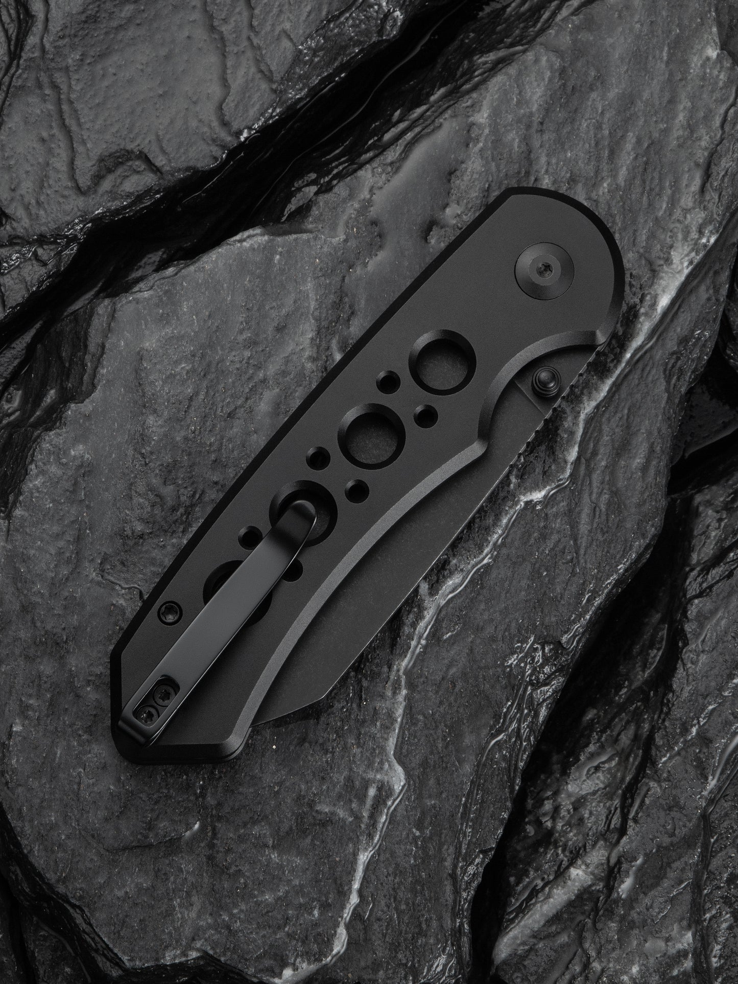Civivi Pragma Prime 3.49" Sandvik 14C28N Black Aluminium Button Lock Folding Knife C24067-1
