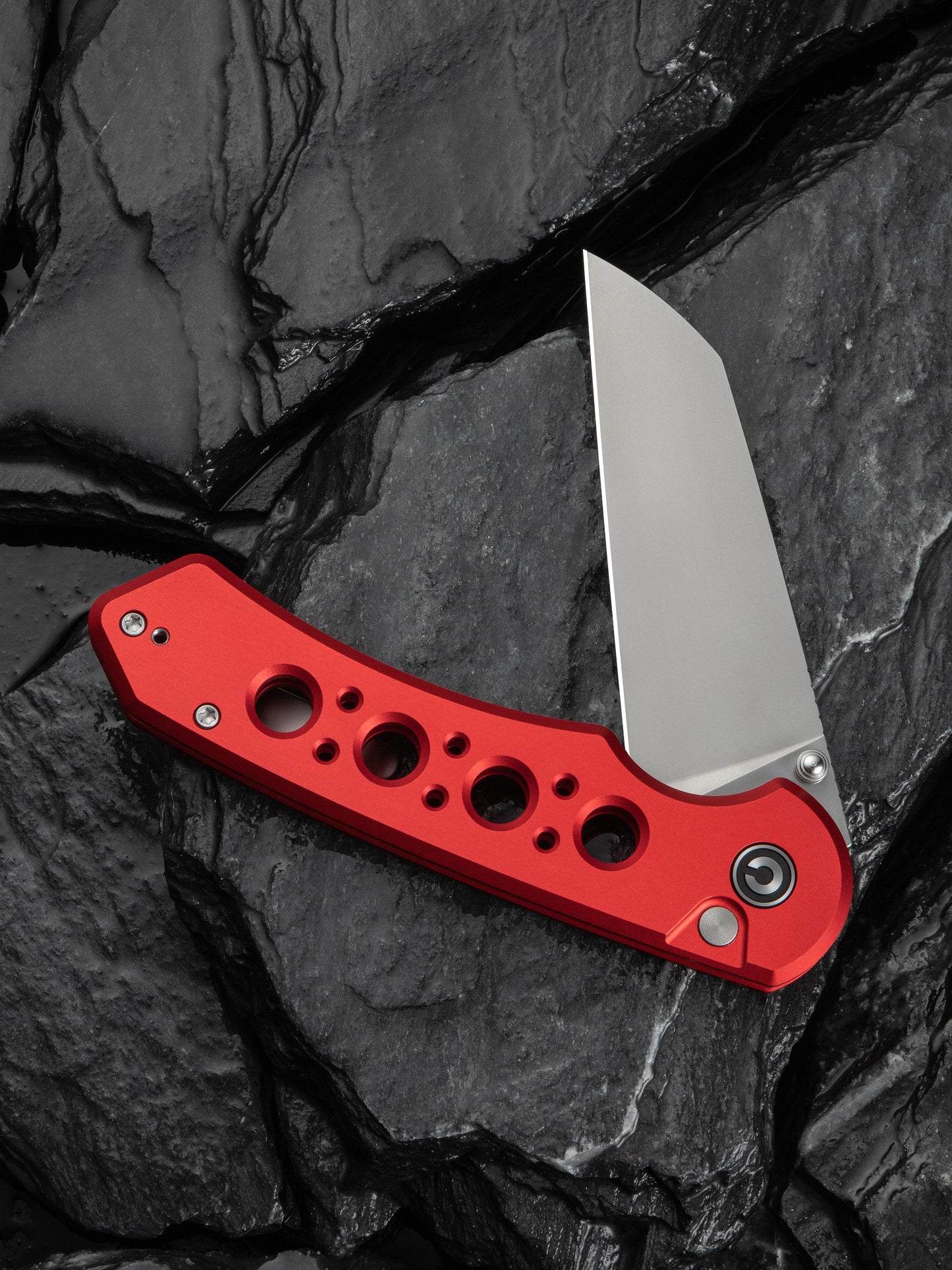 Civivi Pragma Prime 3.49" Sandvik 14C28N Red Aluminium Button Lock Folding Knife C24067-2