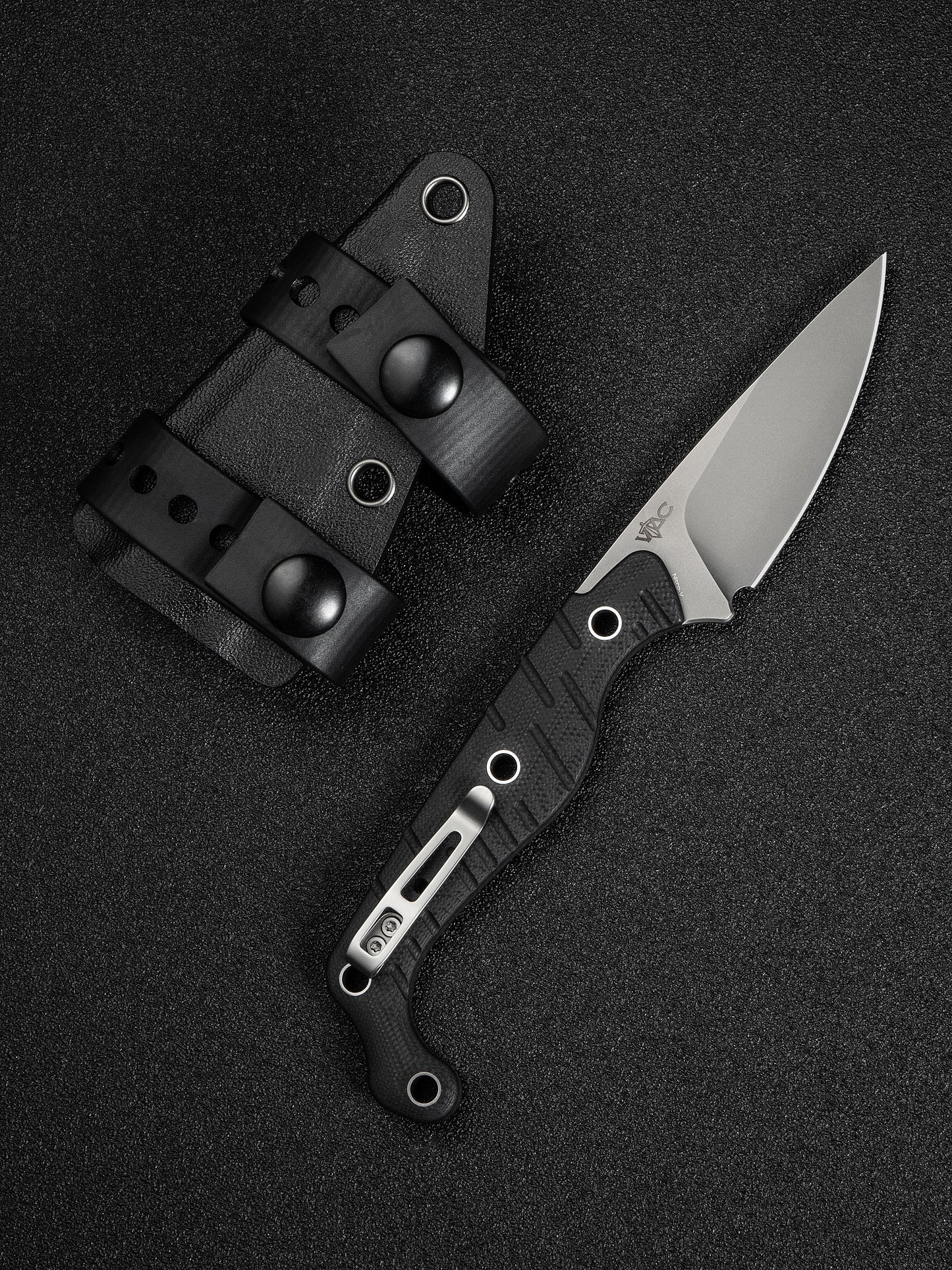 Civivi SOKN 2.82" Nitro-V Black G10 Fixed Blade Knife by Kyle Lamb C22027-1