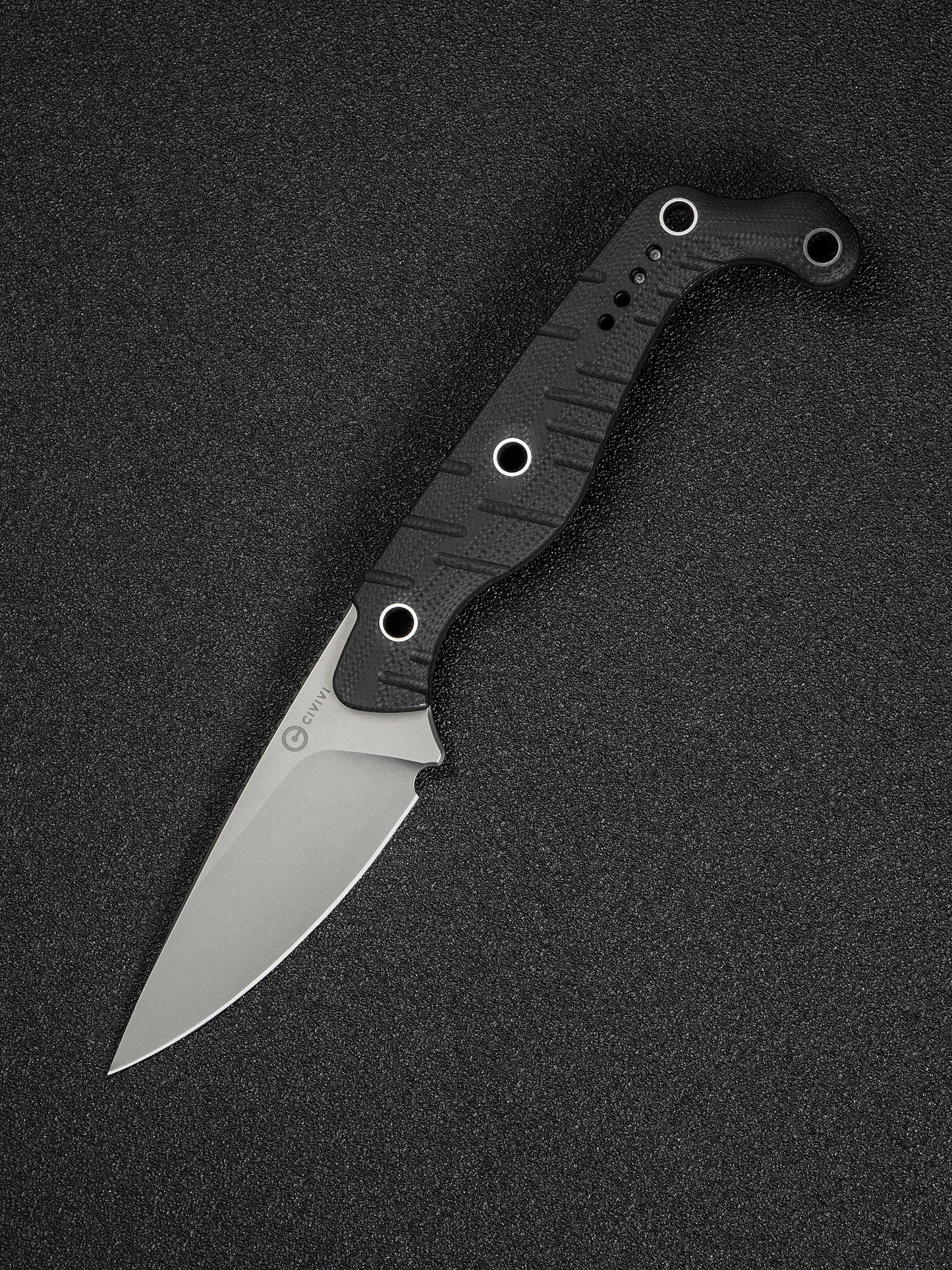 Civivi SOKN 2.82" Nitro-V Black G10 Fixed Blade Knife by Kyle Lamb C22027-1