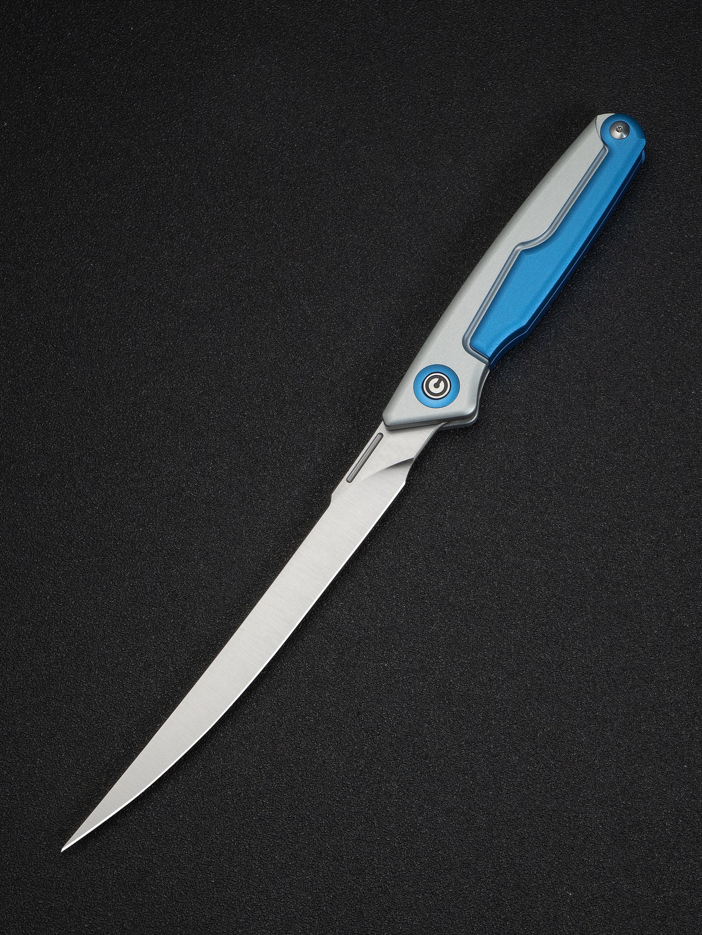 Civivi Shawka 5.81" Sandvik 14C28N Blue Aluminium Folding Fillet Knife with Sheath C22029B-2