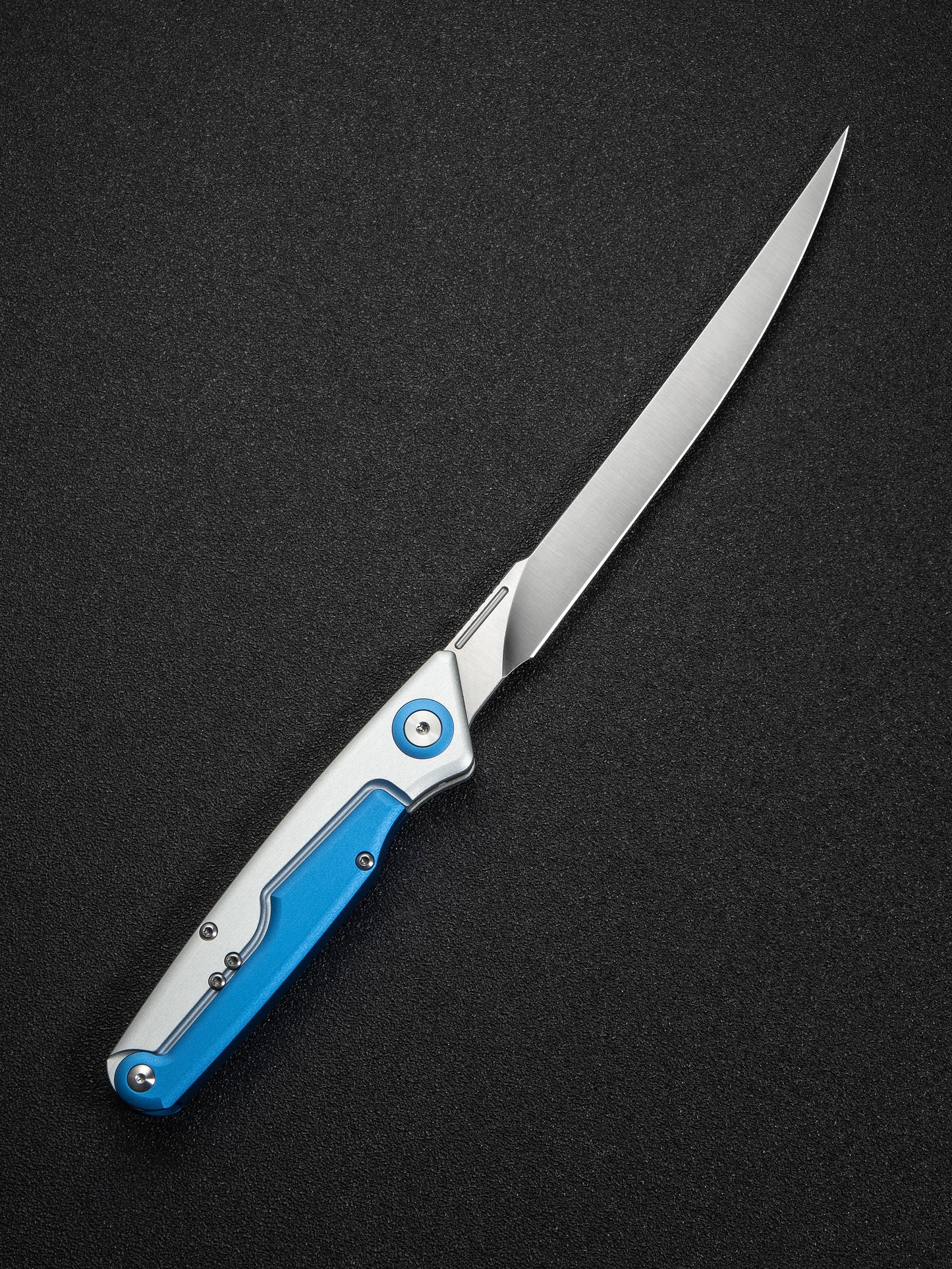 Civivi Shawka 5.81" Sandvik 14C28N Blue Aluminium Folding Fillet Knife with Sheath C22029B-2