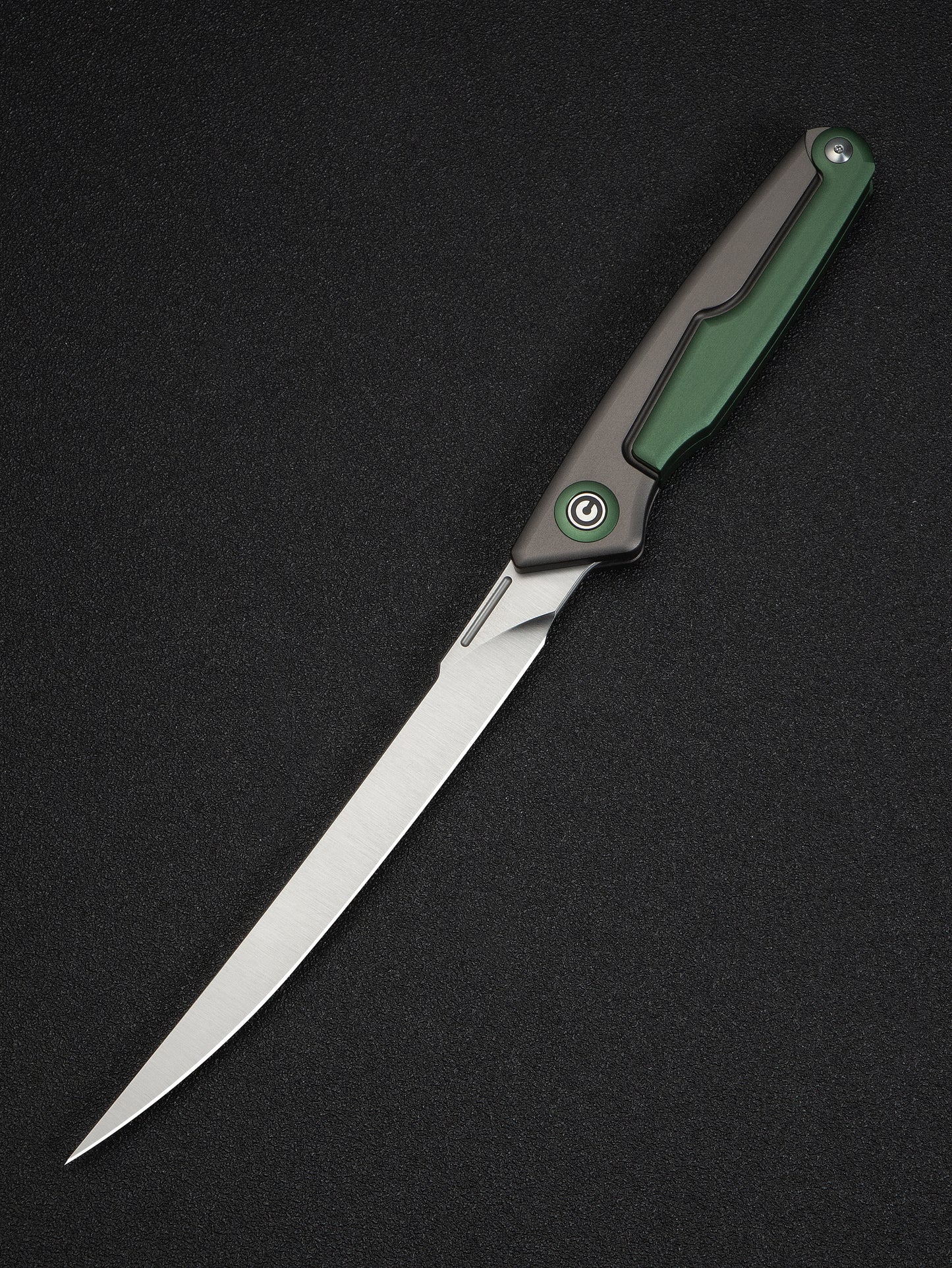 Civivi Shawka 5.81" Sandvik 14C28N Green Aluminium Folding Fillet Knife with Sheath C22029B-3