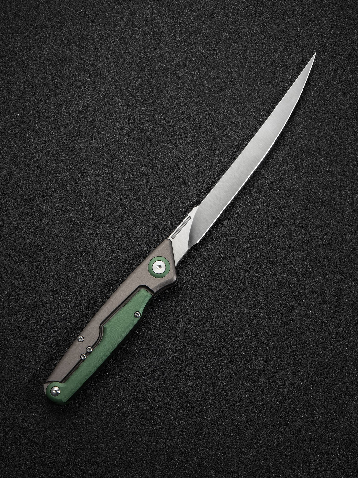 Civivi Shawka 5.81" Sandvik 14C28N Green Aluminium Folding Fillet Knife with Sheath C22029B-3